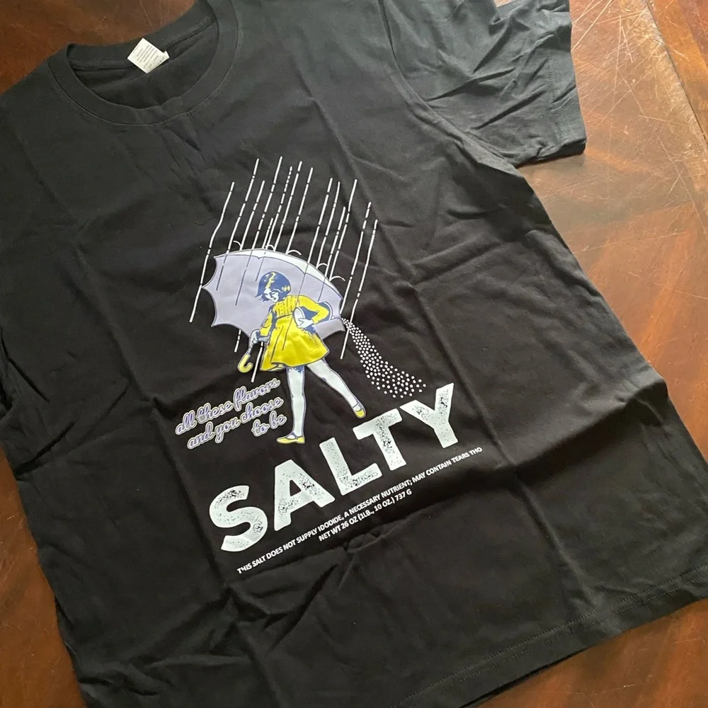 Black Short Sleeve Tee with Graphic Design - Picture 5 of 5